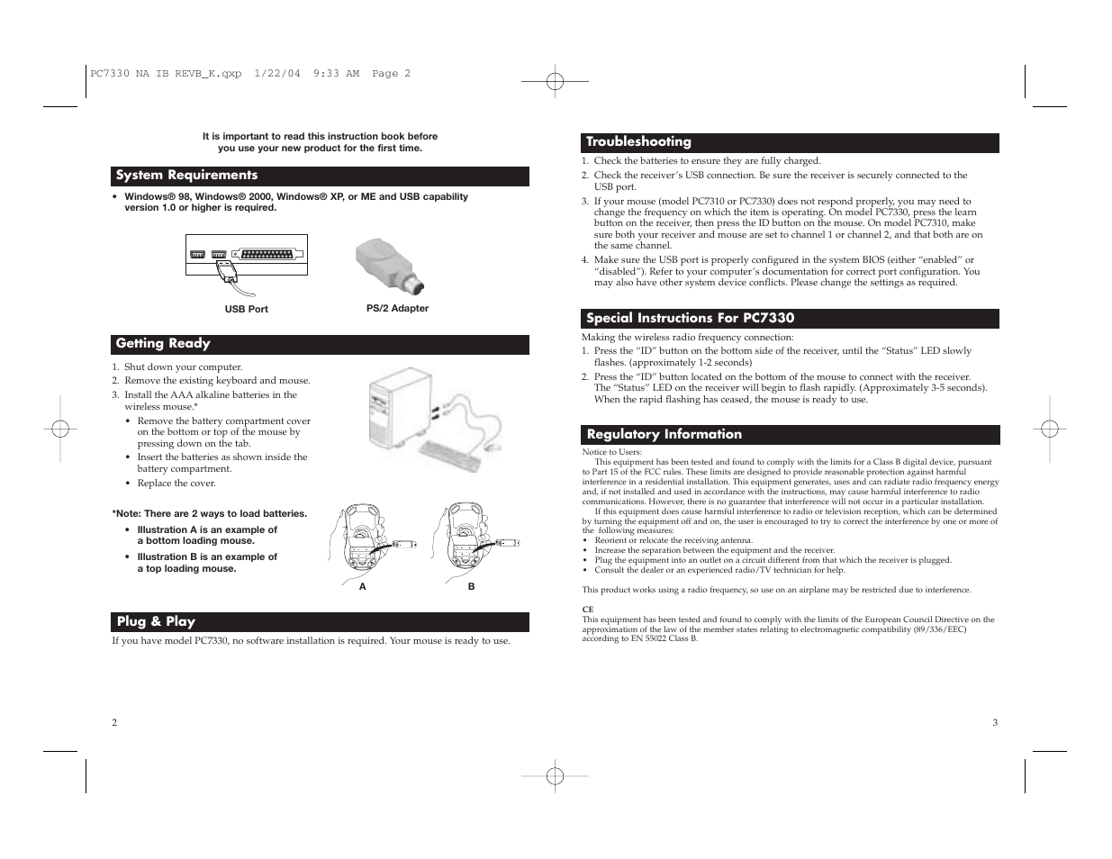 RCA PC7330 User Manual | Page 2 / 6