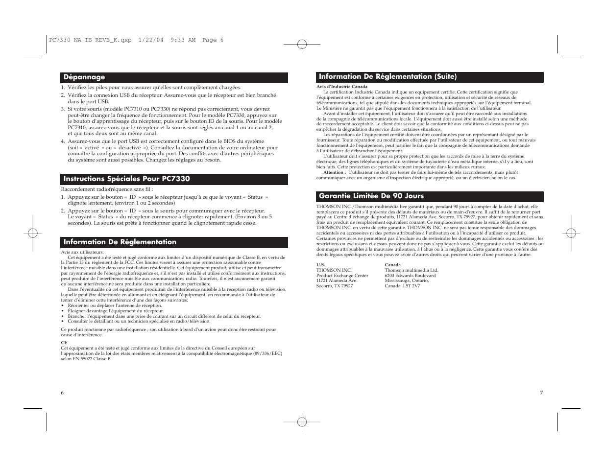 RCA PC7330 User Manual | Page 4 / 6