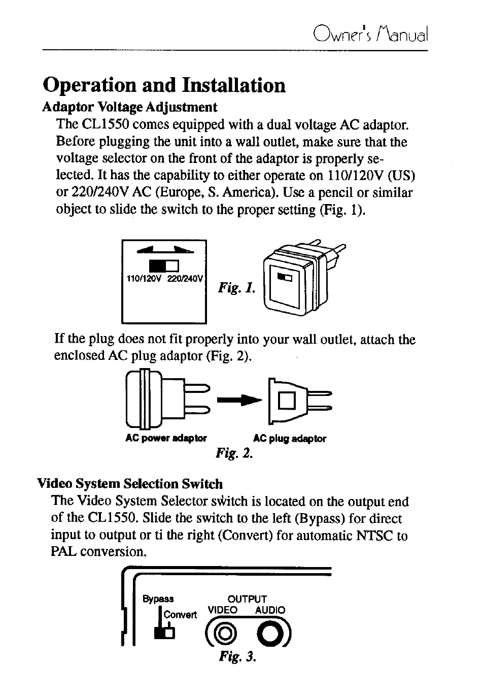 Operation and installation, Ownets /~nudi | RCA CL1550 User Manual | Page 3 / 7