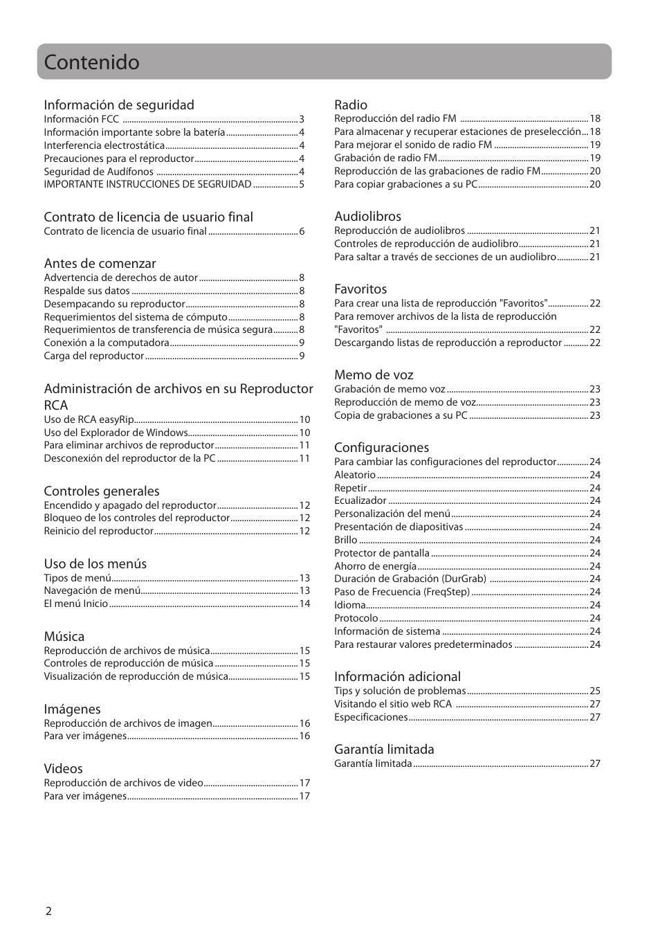 RCA M4104 User Manual | Page 31 / 87