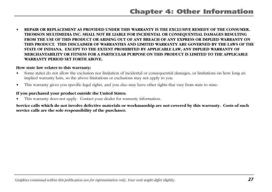 Chapter 4: other information | RCA Frost LIFE131 User Manual | Page 29 / 32