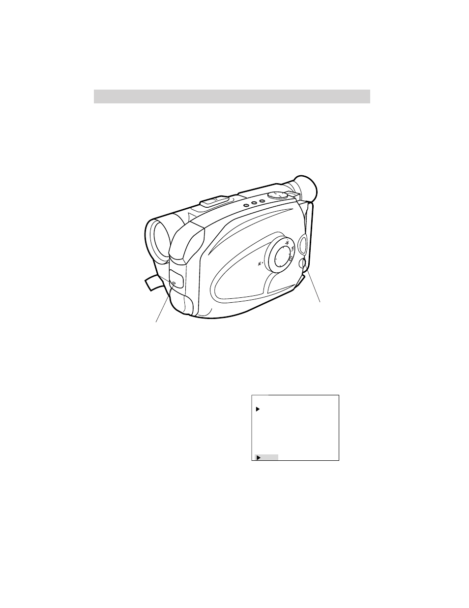 Recording, Self-timer recording, Tally light menu dial (rotate or press in) | RCA CC6271 User Manual | Page 50 / 92