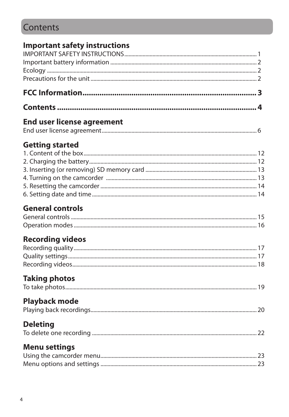 RCA EZ2120 User Manual | Page 5 / 34