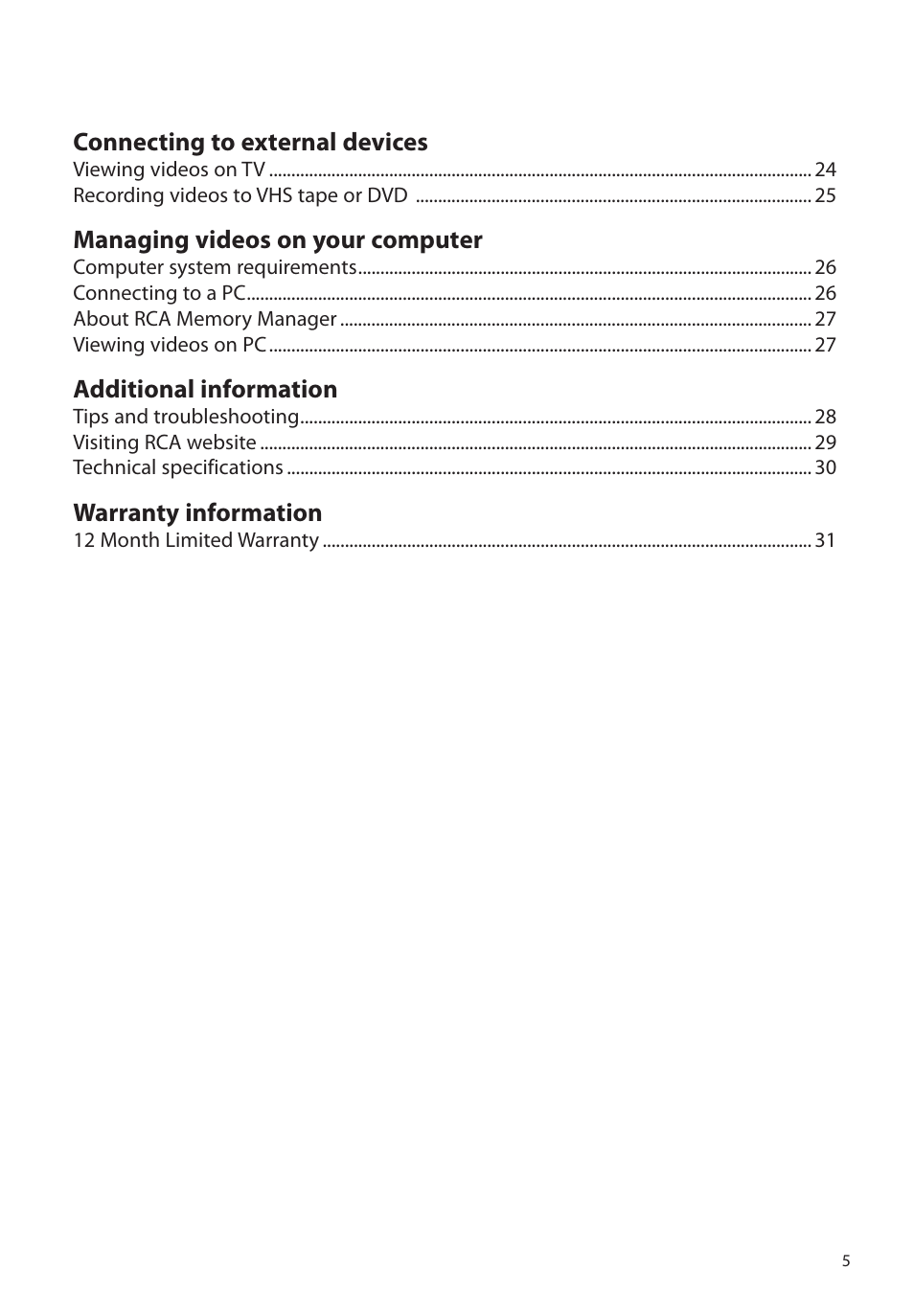 RCA EZ2120 User Manual | Page 6 / 34