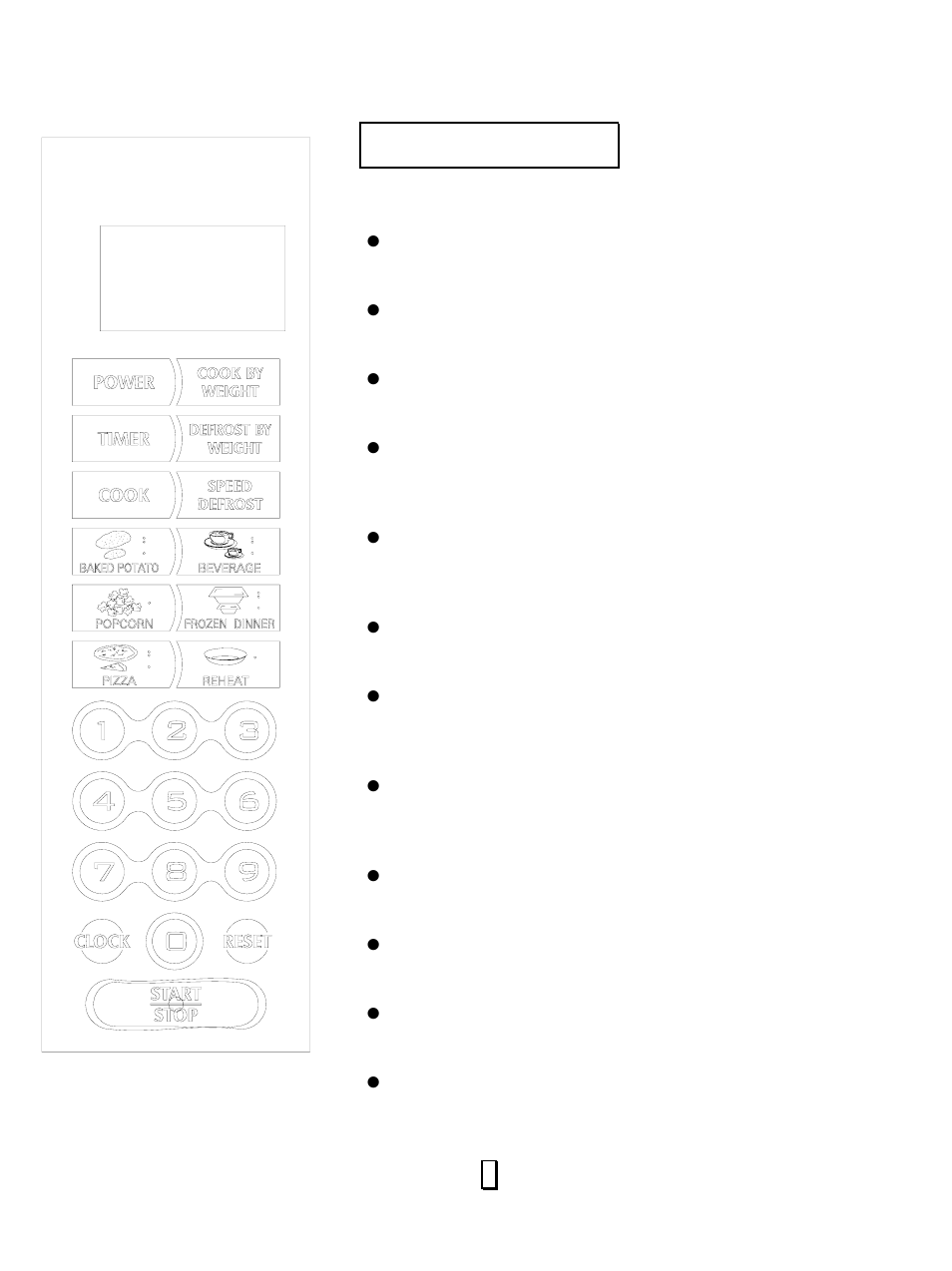 Control panel | RCA RMW966 User Manual | Page 8 / 13