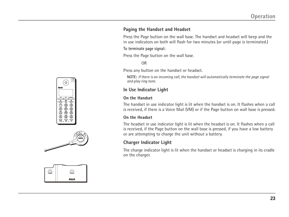 Operation | RCA ViSYS 25110 User Manual | Page 23 / 92