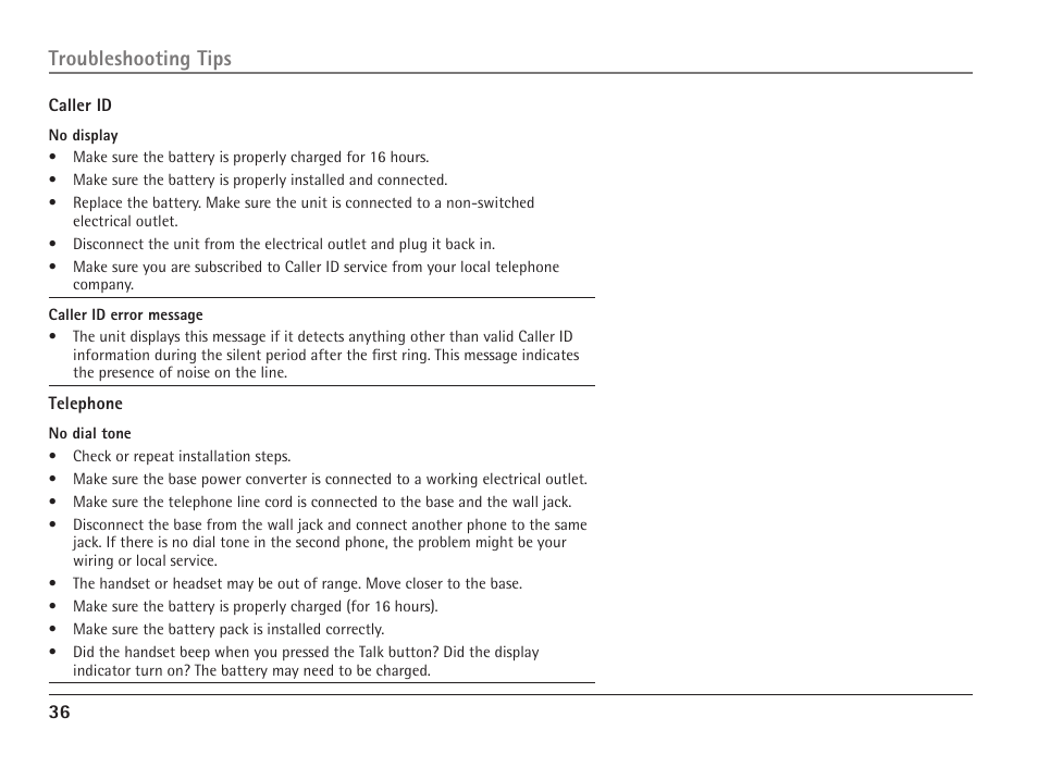 Troubleshooting tips | RCA ViSYS 25110 User Manual | Page 36 / 92