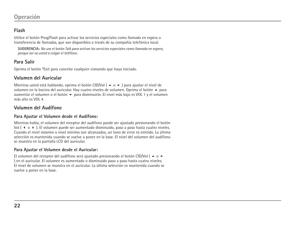 Operación | RCA ViSYS 25110 User Manual | Page 68 / 92