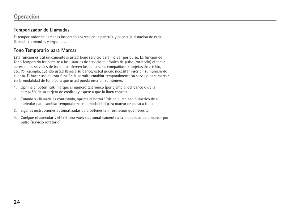 Operación | RCA ViSYS 25110 User Manual | Page 70 / 92