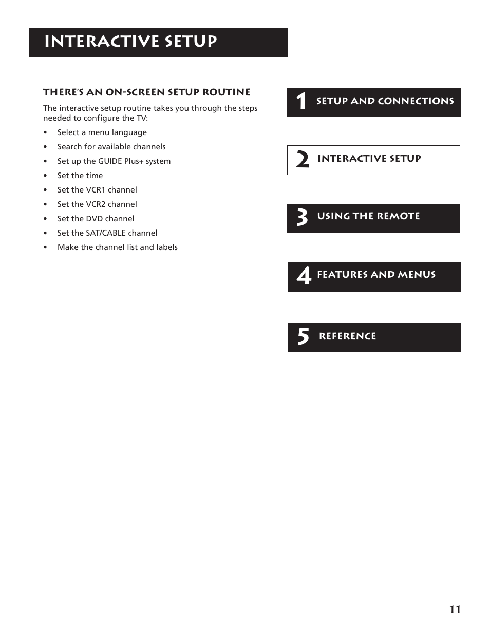 Interactive setup | RCA P46921 User Manual | Page 13 / 64
