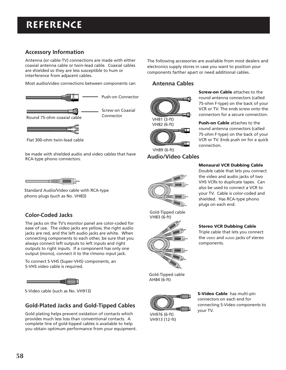 Reference | RCA P46921 User Manual | Page 60 / 64