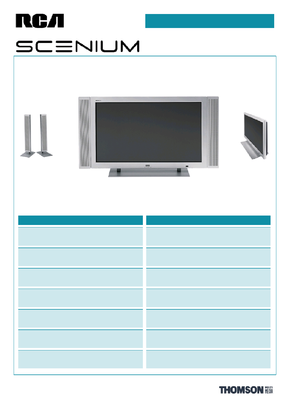 RCA Scenium PHD50400 User Manual | 2 pages
