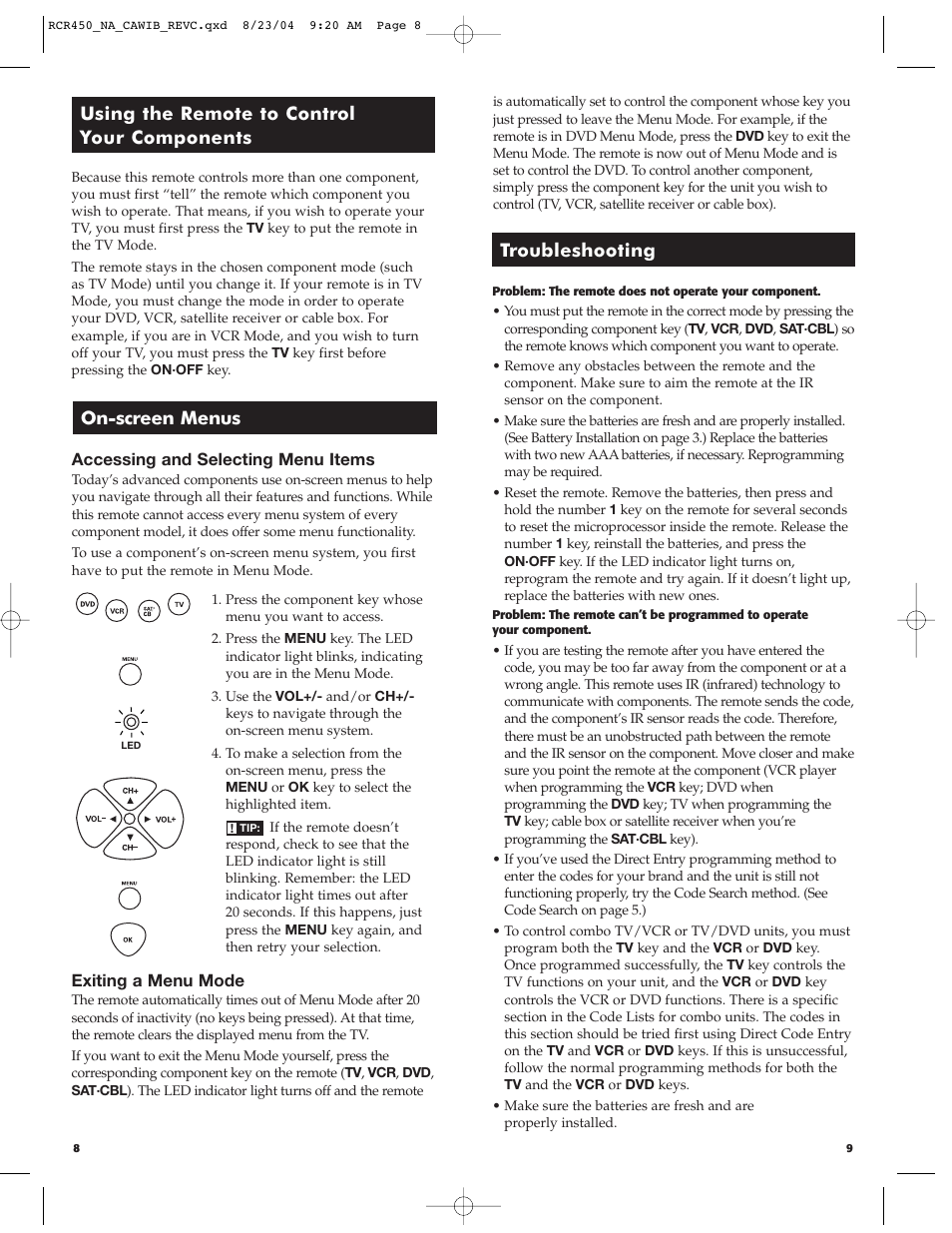 Troubleshooting | RCA RCR450 User Manual | Page 5 / 27