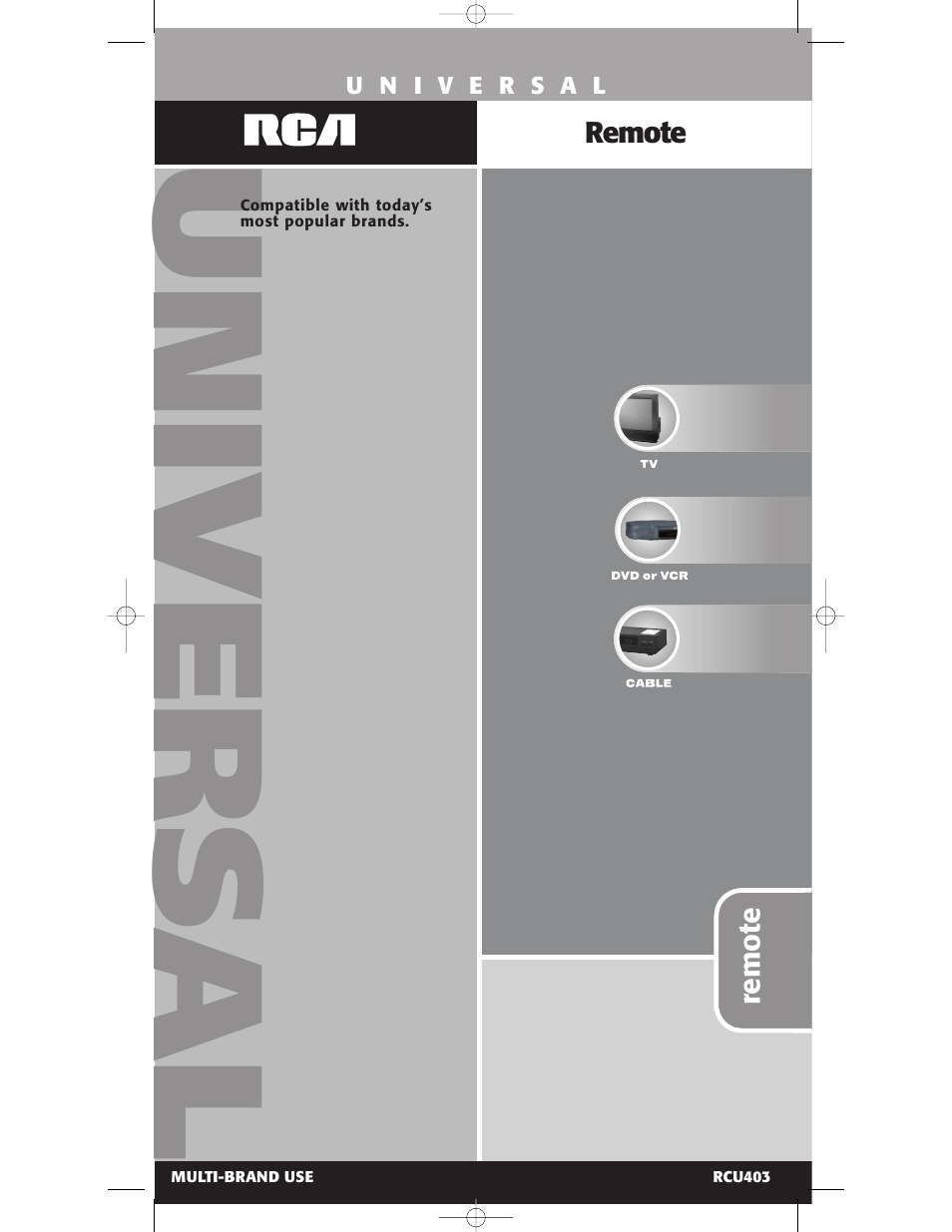 Universal | RCA RCU800B User Manual | Page 19 / 32