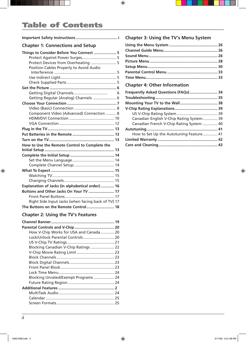 RCA L32WD12 User Manual | Page 4 / 44