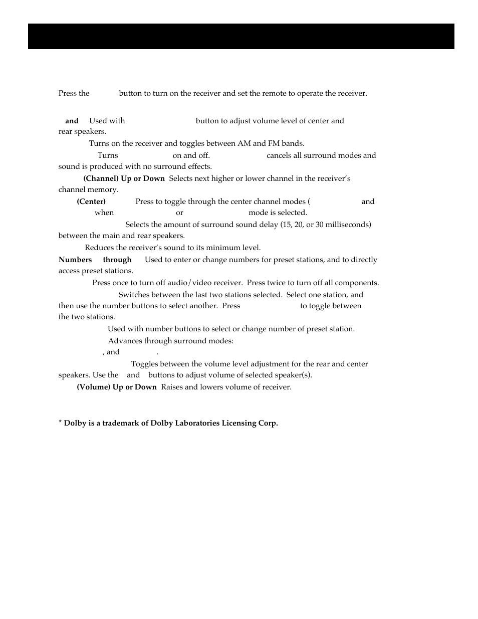 Using your system remote control, Buttons | RCA HT35713BD User Manual | Page 11 / 36