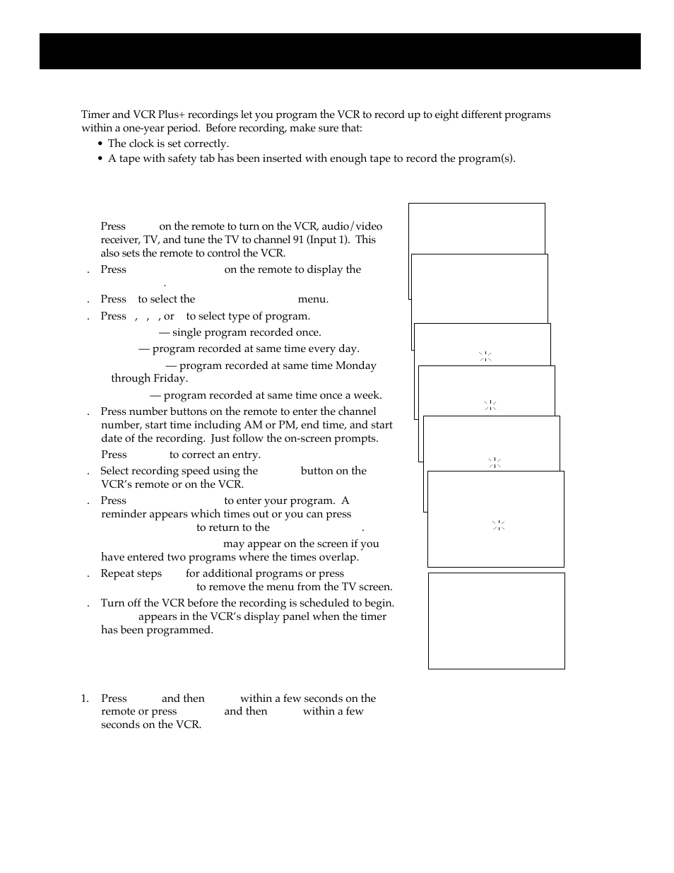 Recording while youõre away and timer recording, Using your vcr, Recording while you’re away | Timer recording, Stopping a timer recording in progress | RCA HT35713BD User Manual | Page 25 / 36