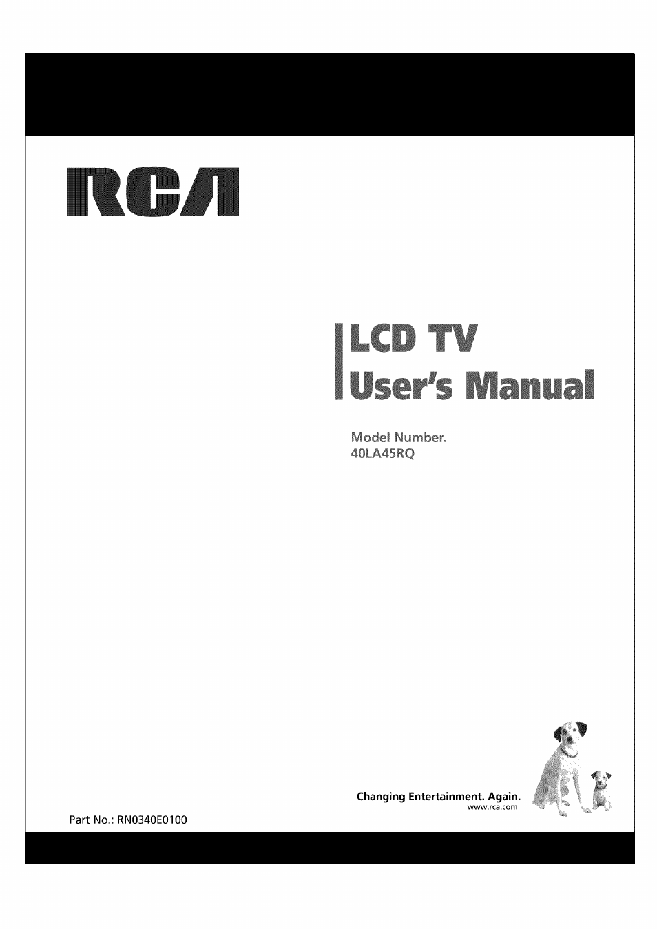 RCA 40LA45RQ User Manual | 40 pages