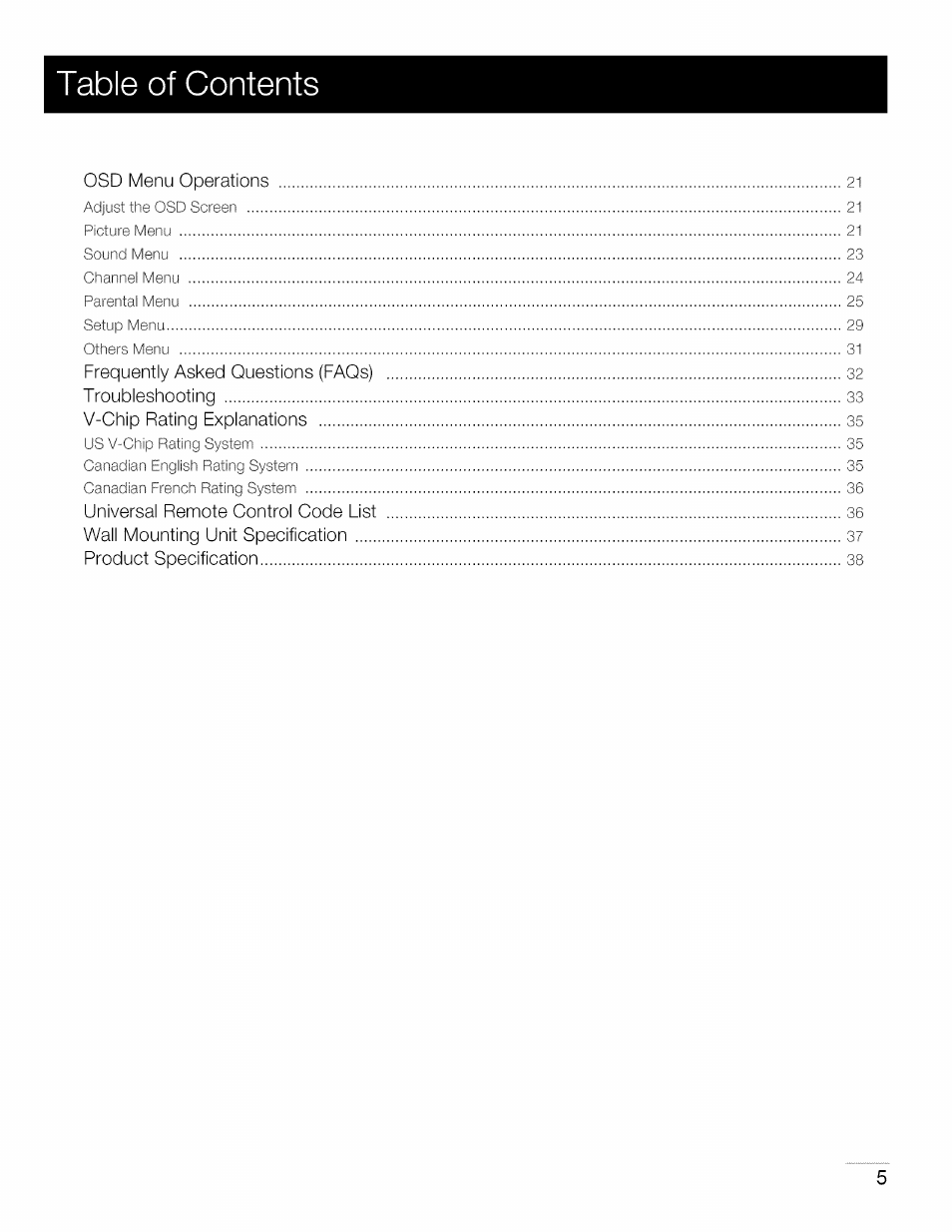 RCA 40LA45RQ User Manual | Page 6 / 40