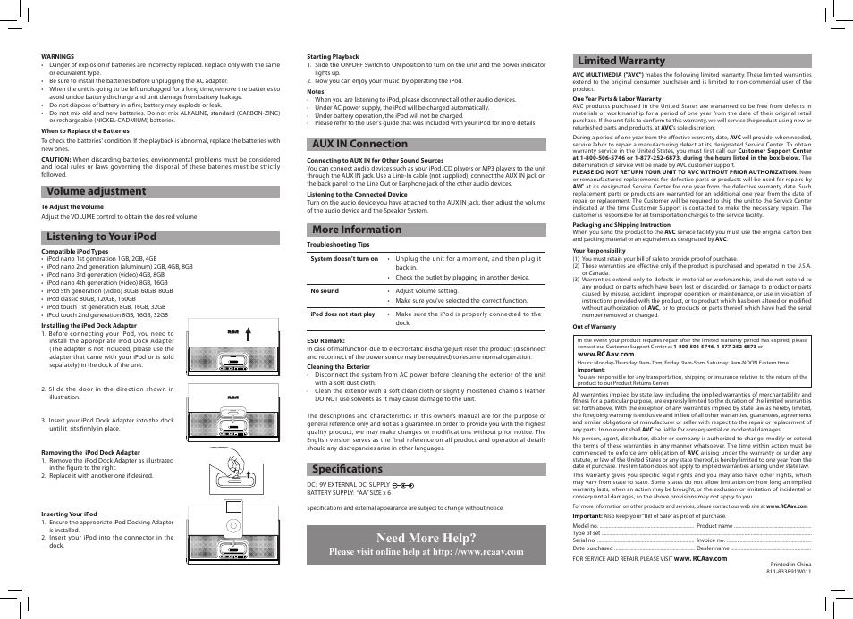 Need more help | RCA Ri338 User Manual | Page 2 / 2