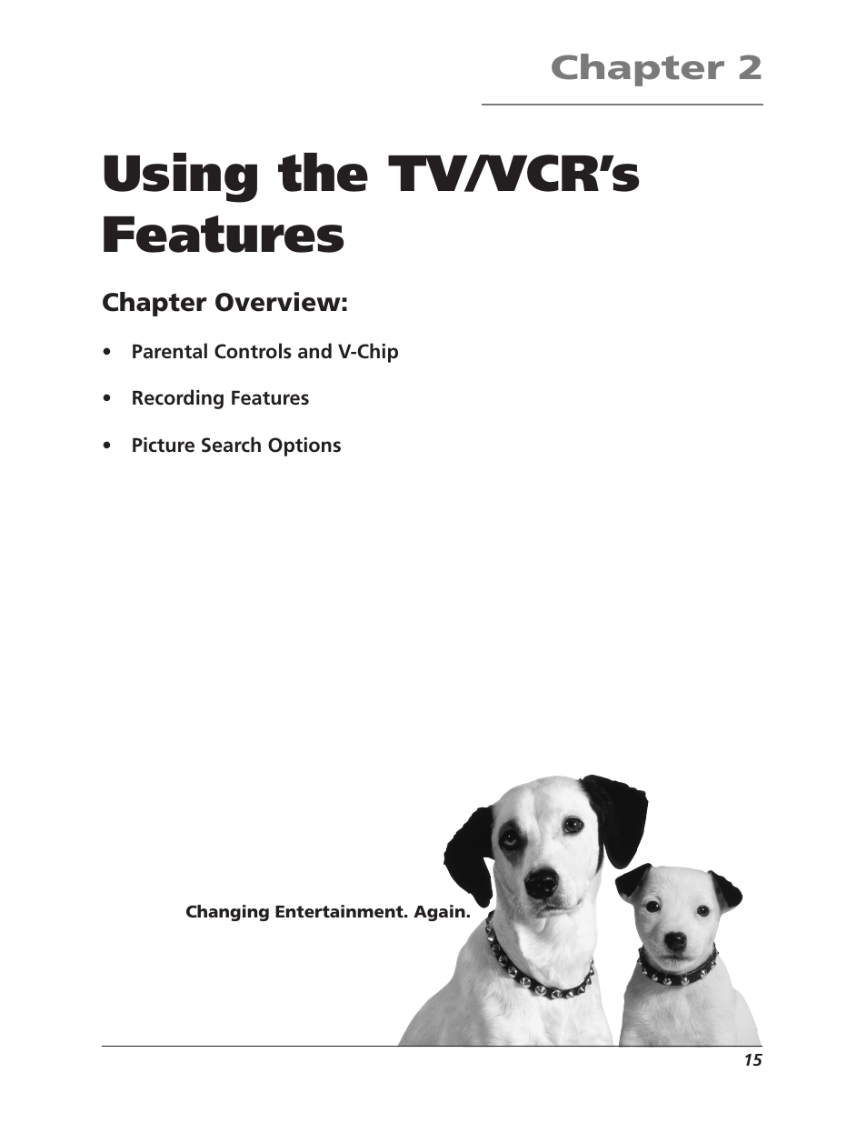 Using the tv/vcr’s features, Chapter 2 | RCA T13208 User Manual | Page 17 / 48