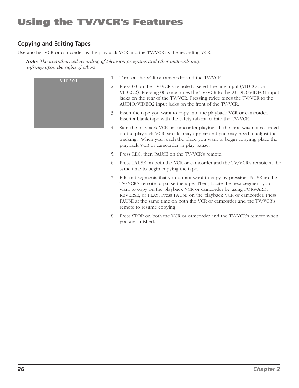 Using the tv/vcr’s features | RCA T13208 User Manual | Page 28 / 48