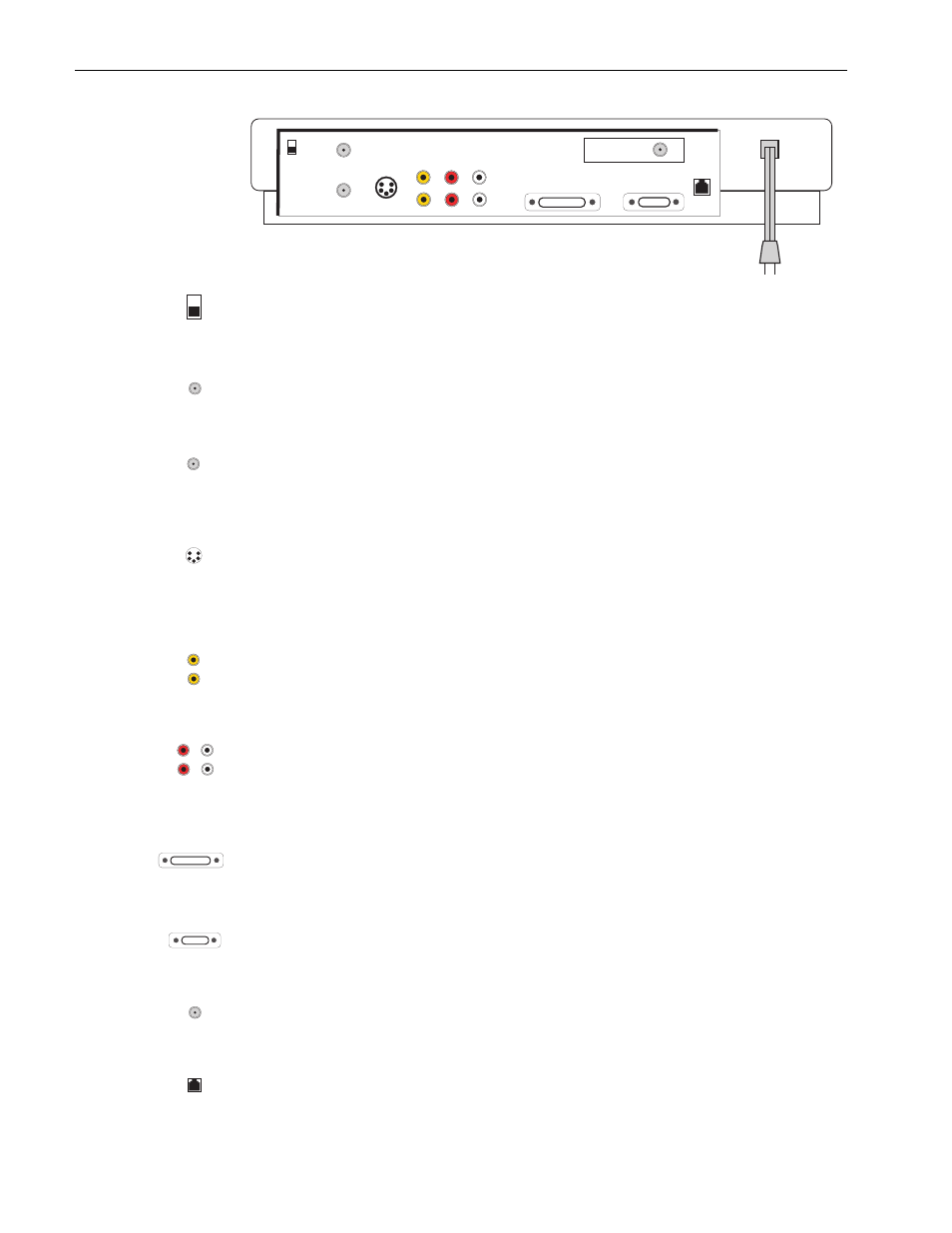 Back panel, Parts of the system | RCA DRD203 RW User Manual | Page 34 / 68