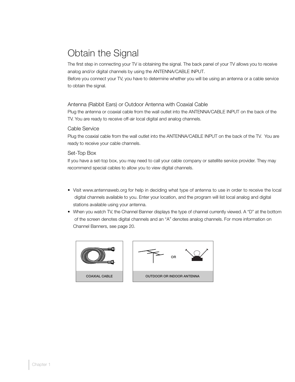 Obtain the signal | RCA L19HD41 User Manual | Page 8 / 40