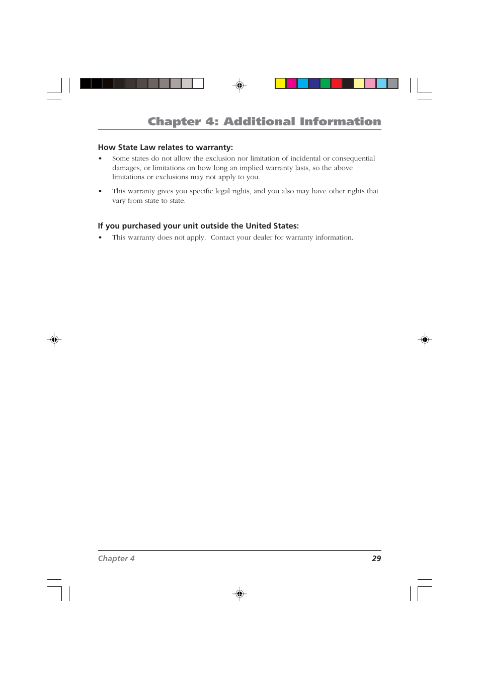 Chapter 4: additional information | RCA CDRW120 User Manual | Page 31 / 32