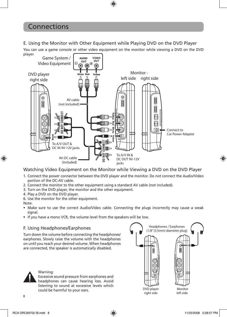 Connections | RCA DRC69702 User Manual | Page 12 / 28