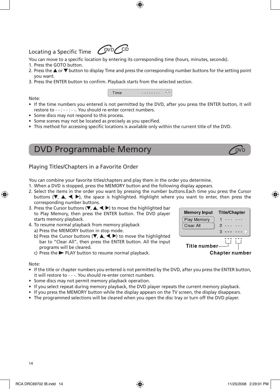 RCA DRC69702 User Manual | Page 18 / 28