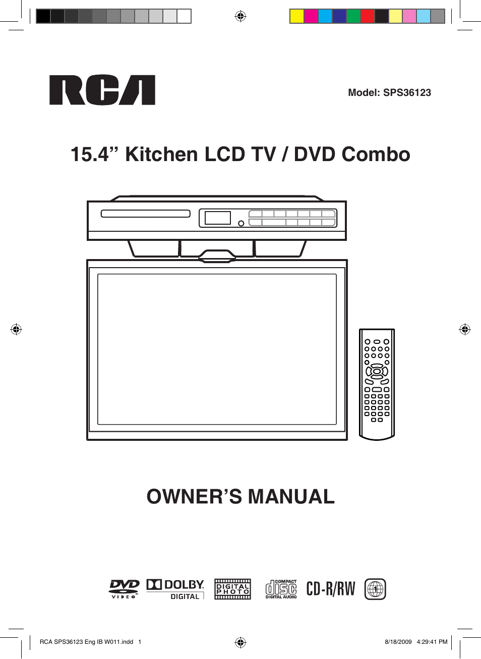 RCA SPS36123 User Manual | 32 pages