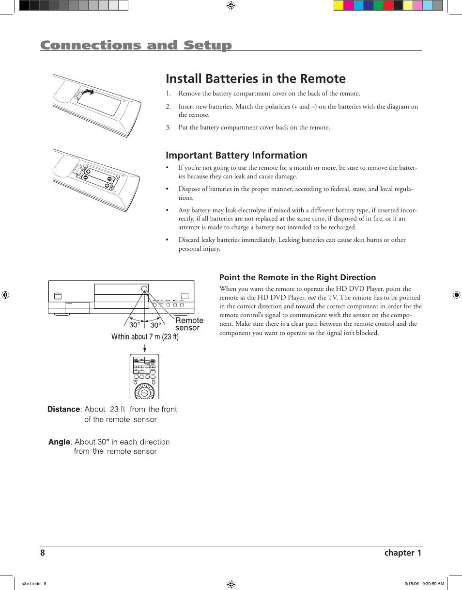 Important battery information | RCA HDV5000 User Manual | Page 12 / 62
