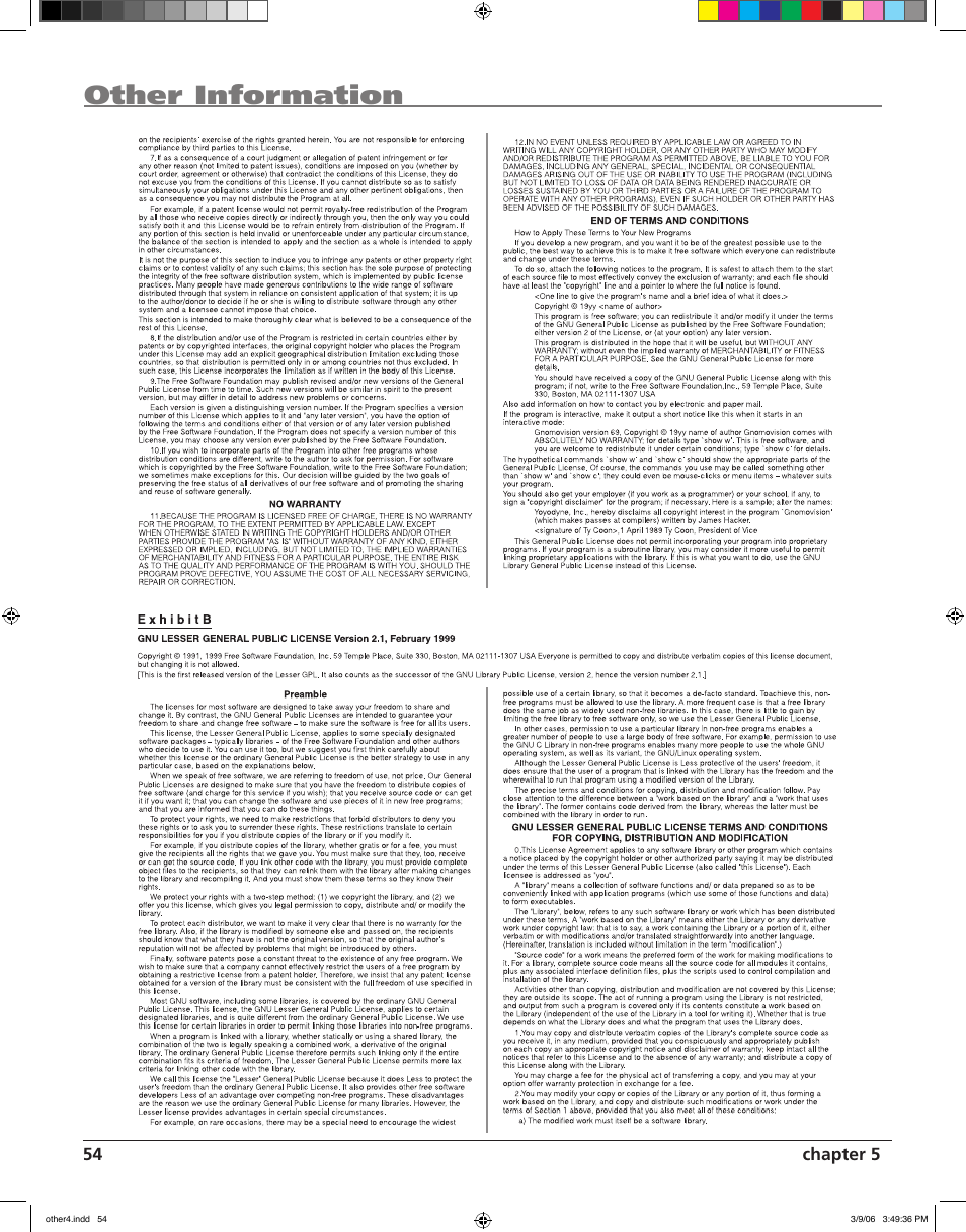 Other information | RCA HDV5000 User Manual | Page 58 / 62