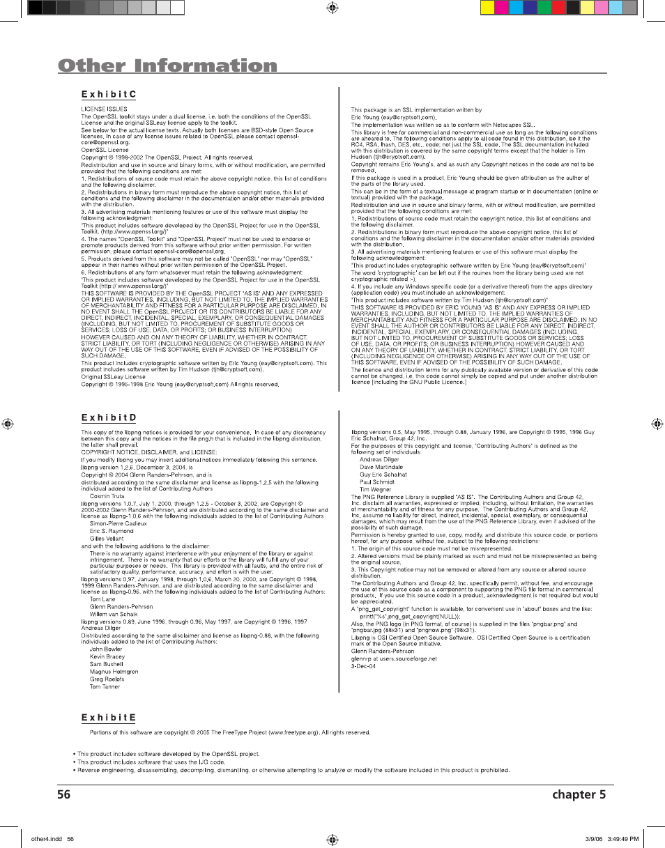 Other information | RCA HDV5000 User Manual | Page 60 / 62