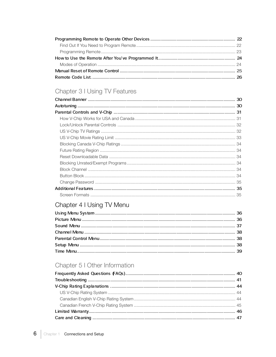 RCA 31Series User Manual | Page 6 / 48
