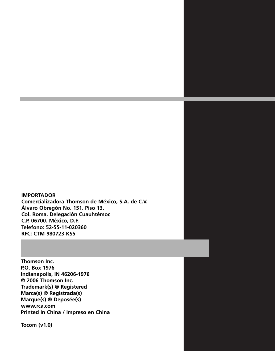 RCA M300 User Manual | Page 27 / 27