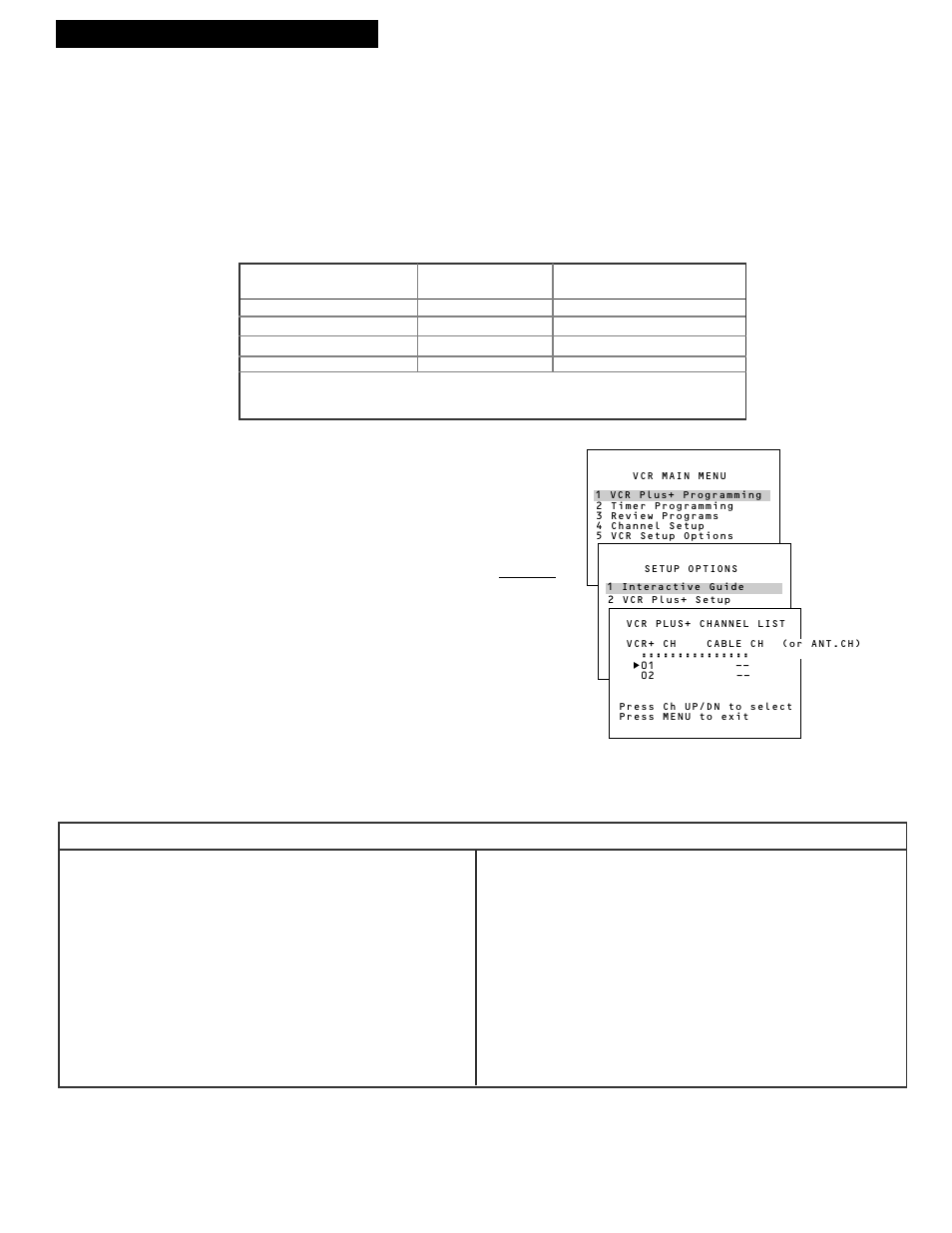 Recording while you’re away (vcr plus+* recording), Sample, 29 recording a program | RCA VR539 User Manual | Page 31 / 48