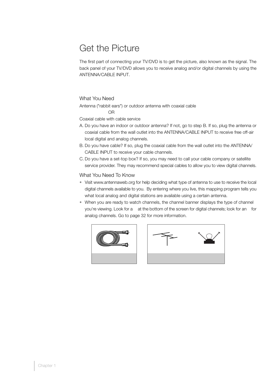 Get the picture | RCA L40HD33D User Manual | Page 12 / 56