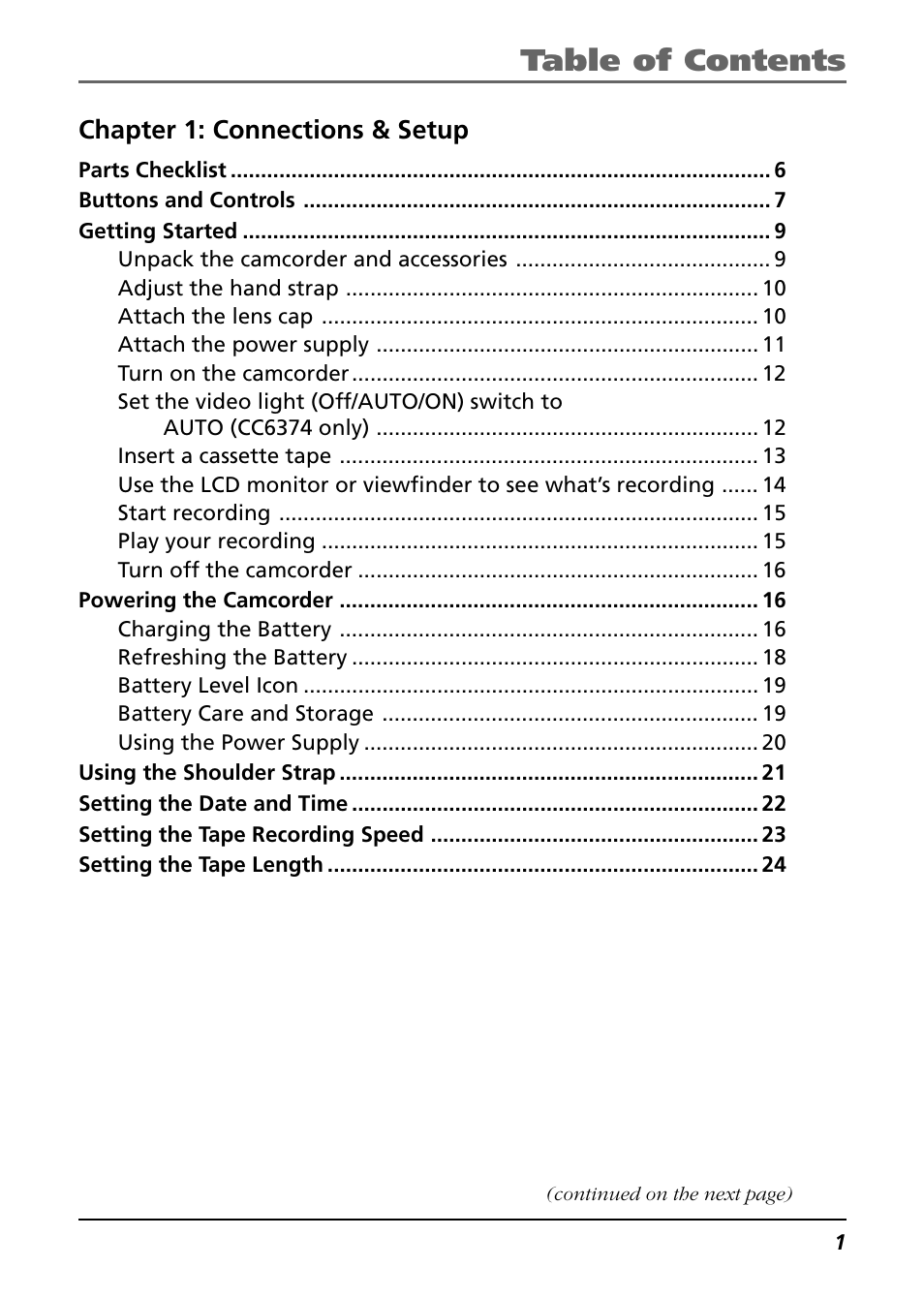 RCA CC6374 User Manual | Page 3 / 104