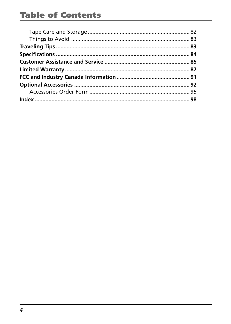 RCA CC6374 User Manual | Page 6 / 104