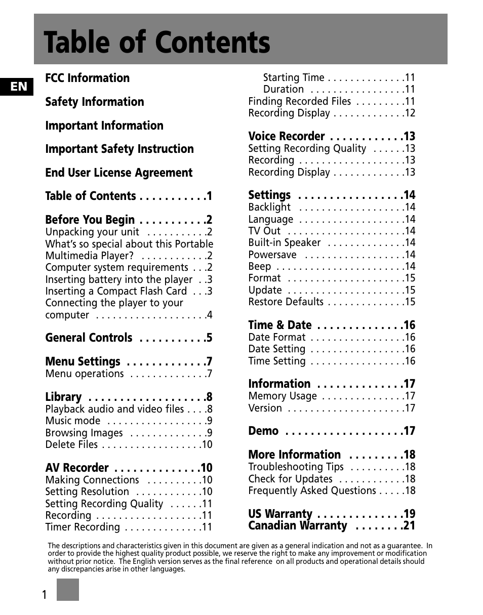 RCA X3000 User Manual | Page 12 / 33