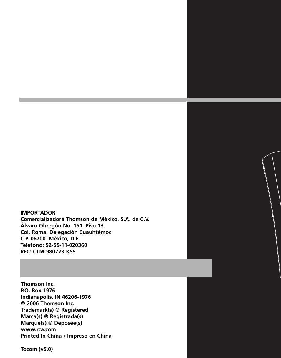 RCA X3000 User Manual | Page 33 / 33