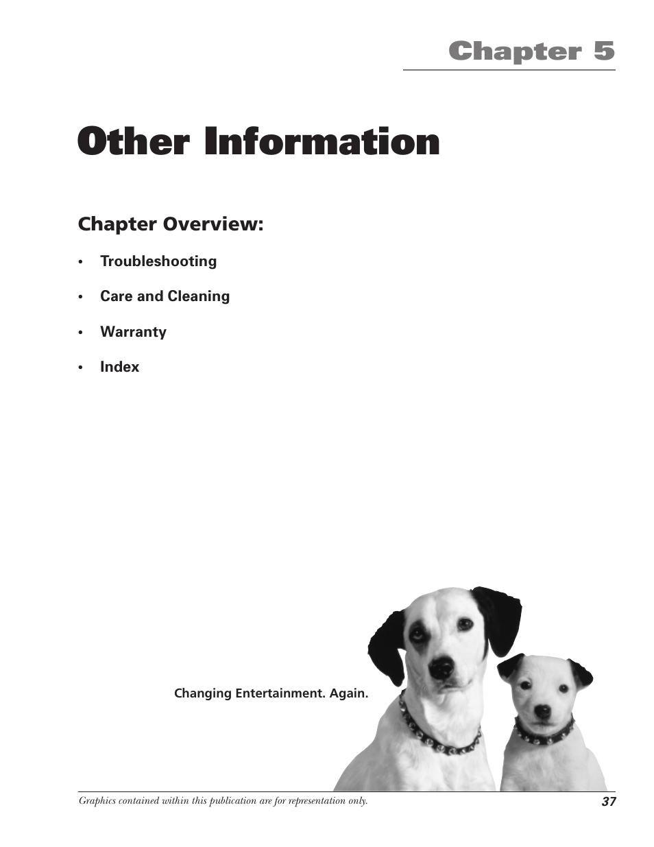 Other information, Chapter 5, Chapter overview | RCA F25339 User Manual | Page 39 / 48