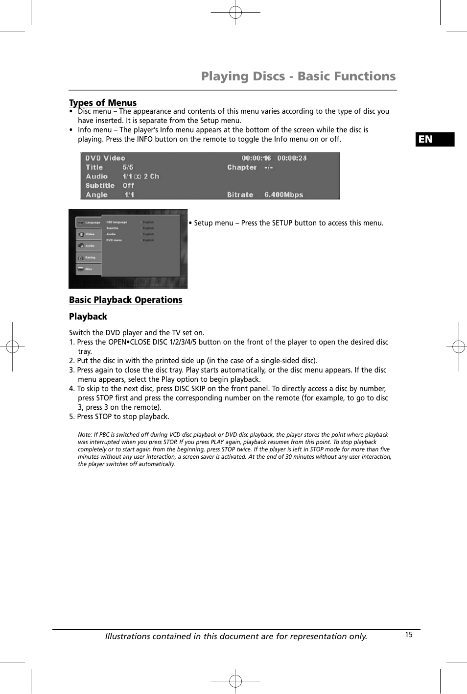 Playing discs - basic functions | RCA RTD260 User Manual | Page 17 / 38