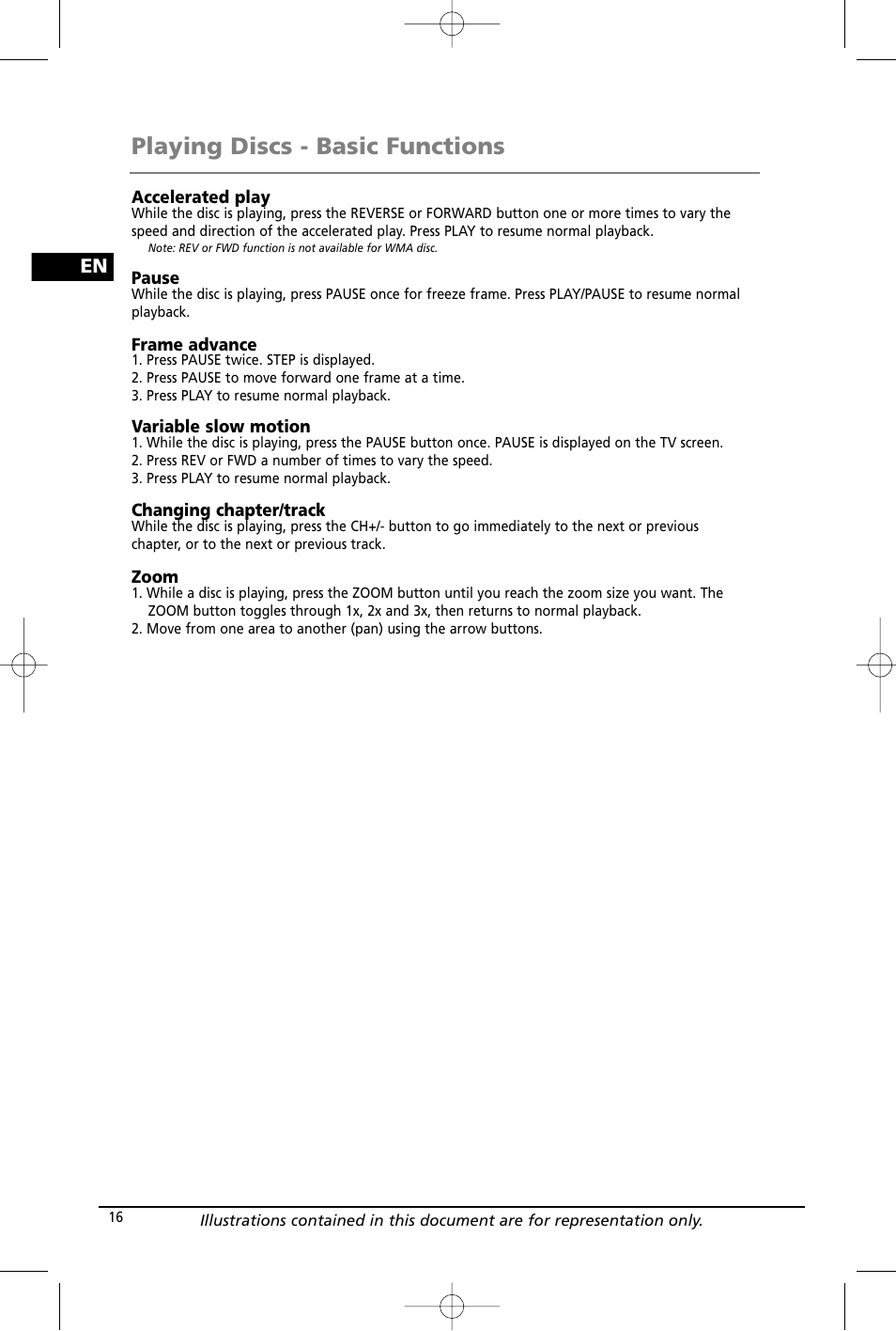 Playing discs - basic functions | RCA RTD260 User Manual | Page 18 / 38