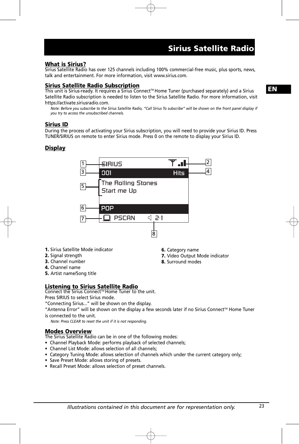 Sirius satellite radio | RCA RTD260 User Manual | Page 25 / 38