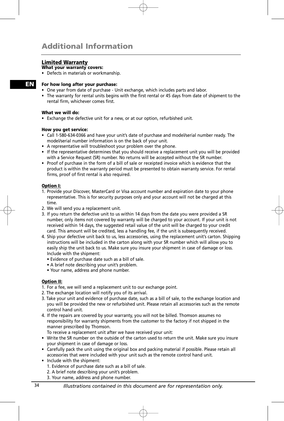 Additional information | RCA RTD260 User Manual | Page 36 / 38