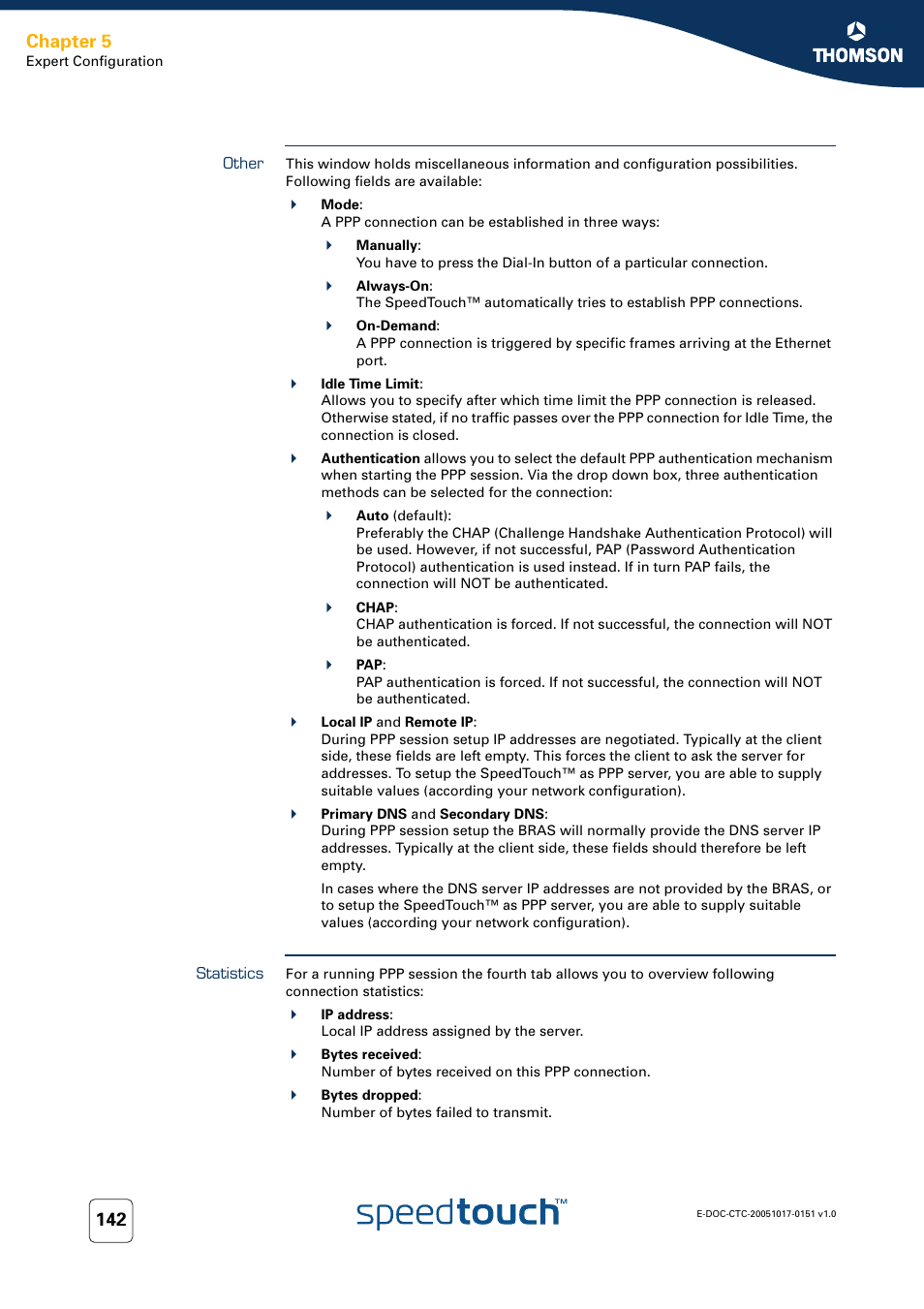 Other, Statistics, Chapter 5 | RCA 605 User Manual | Page 152 / 208