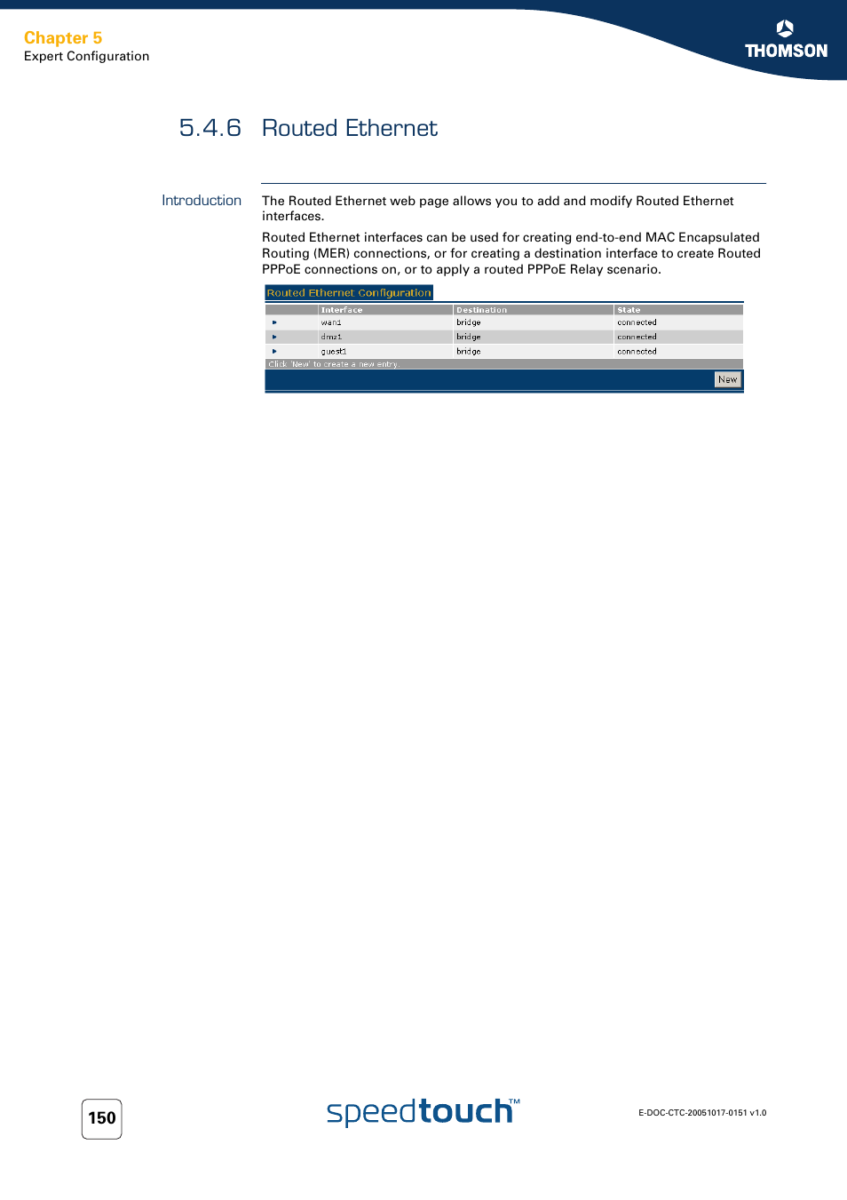 6 routed ethernet, Introduction, Routed ethernet | RCA 605 User Manual | Page 160 / 208